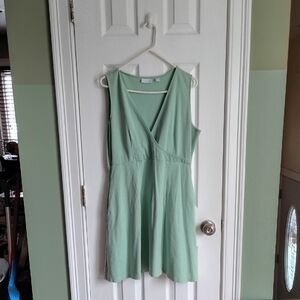 New York & Company Light Green Midi Dress